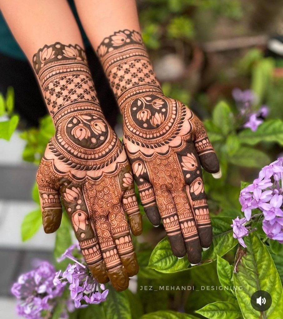 front hand floral cute design